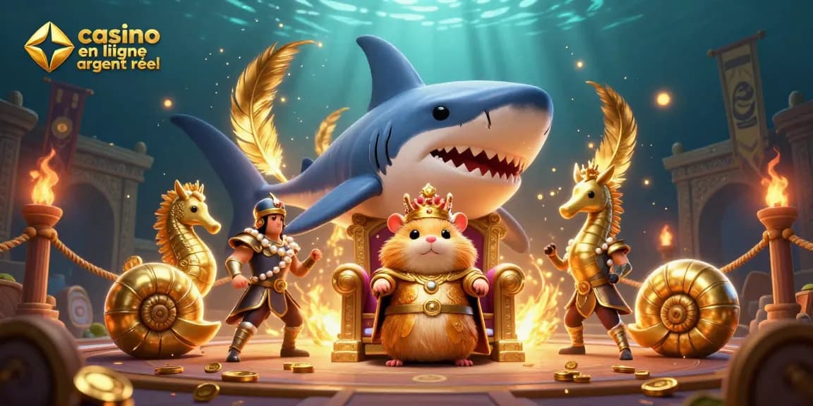 Jouez au casino en ligne argent réel dans cette illustration dynamique de jeu sous-marin.