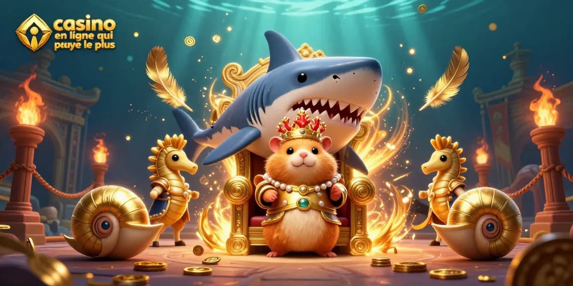 Illustration de casinos en ligne qui payent le plus mettant en scène un roi hamster et ses gardes.