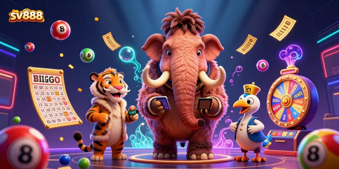Experience the excitement of sv888 with a woolly mammoth casino bouncer checking IDs and dynamic lottery elements.