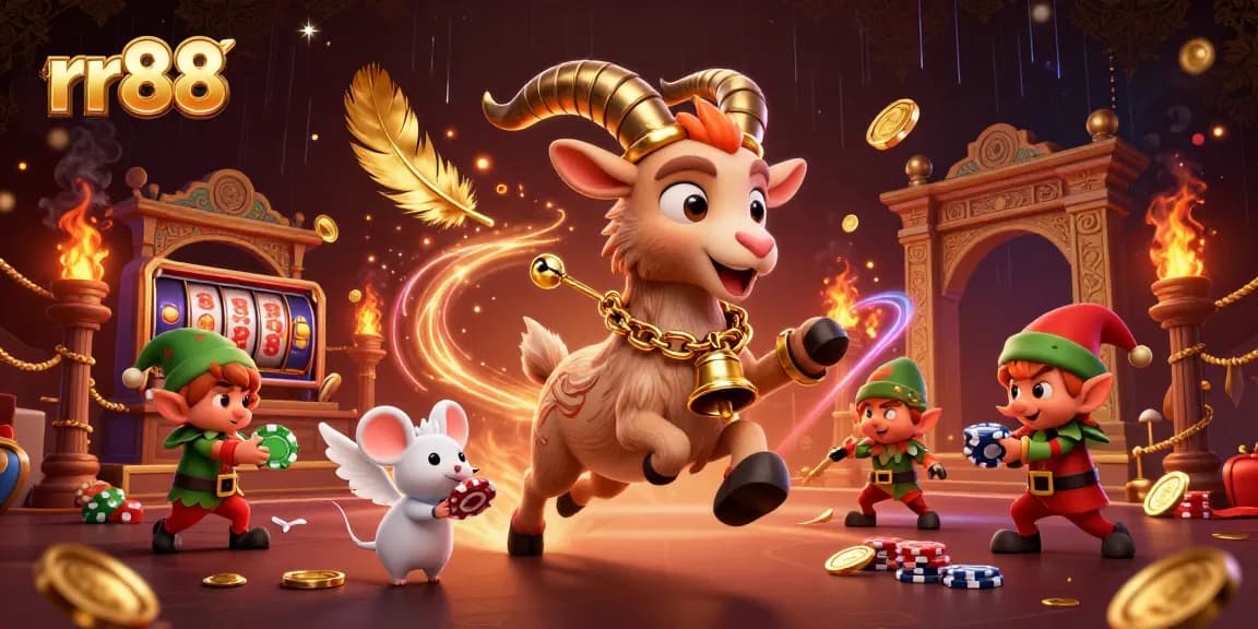 Experience exciting gameplay at rr88 with dynamic casino elements and festive characters.