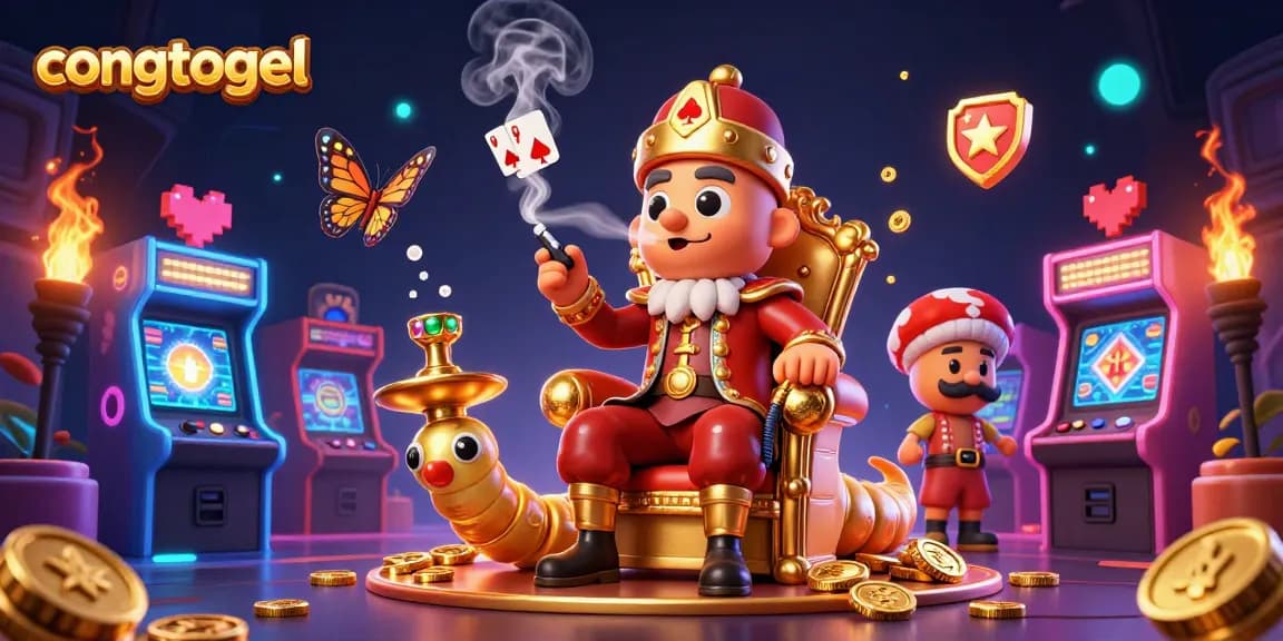 Experience congtogel thrills with a vibrant 3D illustration of a caterpillar hookah-master in a casino.