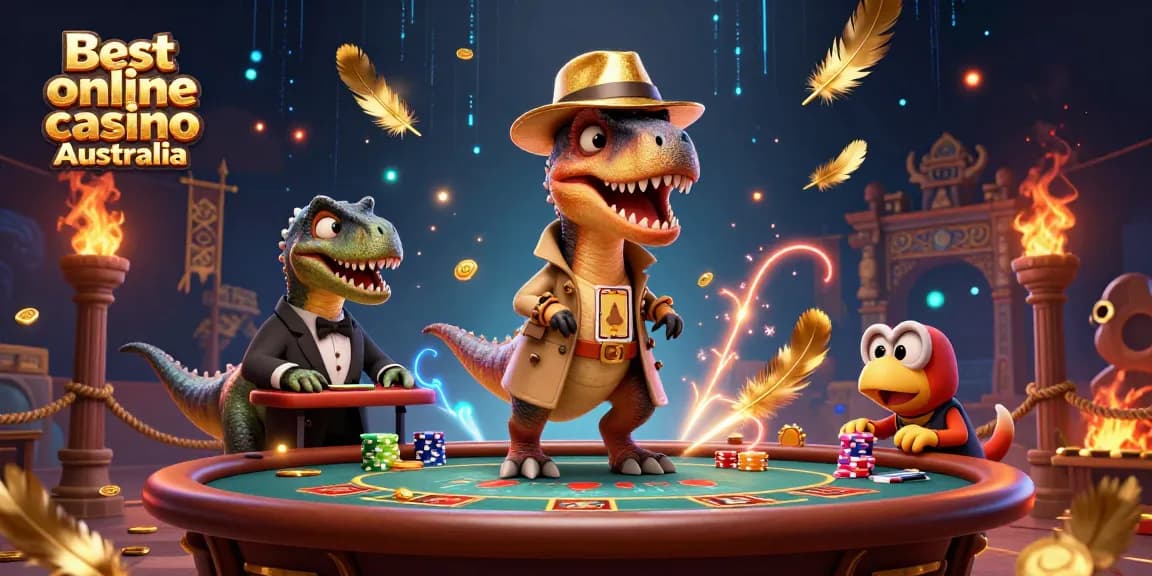 Engage with the thrill of the Best online casino Australia as a velociraptor card counter at a high-stakes blackjack table.
