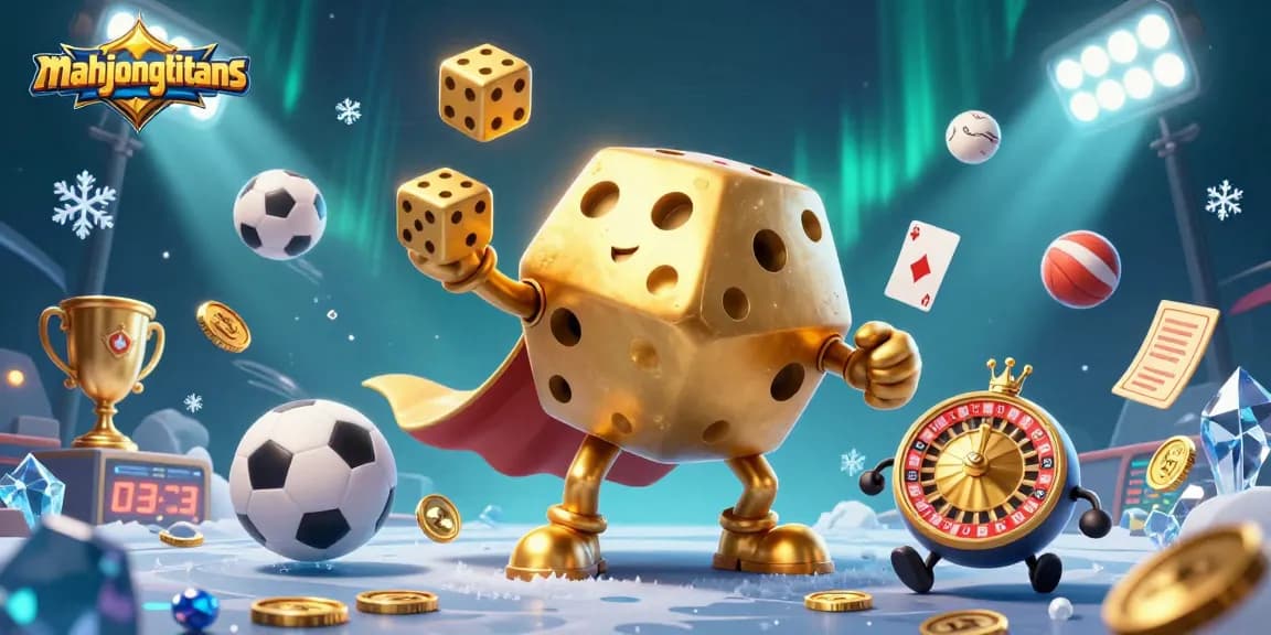 Engage with mahjongtitans through a vibrant 3D illustration showcasing animated gaming characters and elements.