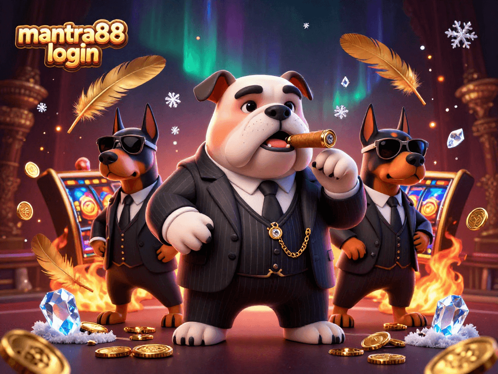 Experience the excitement of mantra88 login with this vibrant 3D casino scene featuring cartoon characters and gaming elements.
