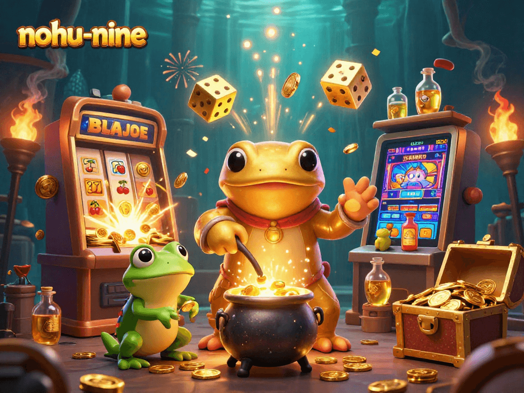 Experience the thrill of nohu-nine as the alchemist conjures miracles in a vibrant casino scene.