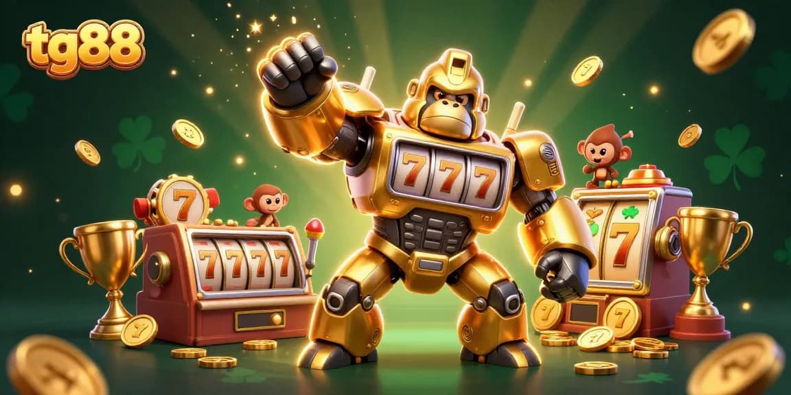 Capture thrilling moments with tg88's exciting slots powered by a golden transformer mech!