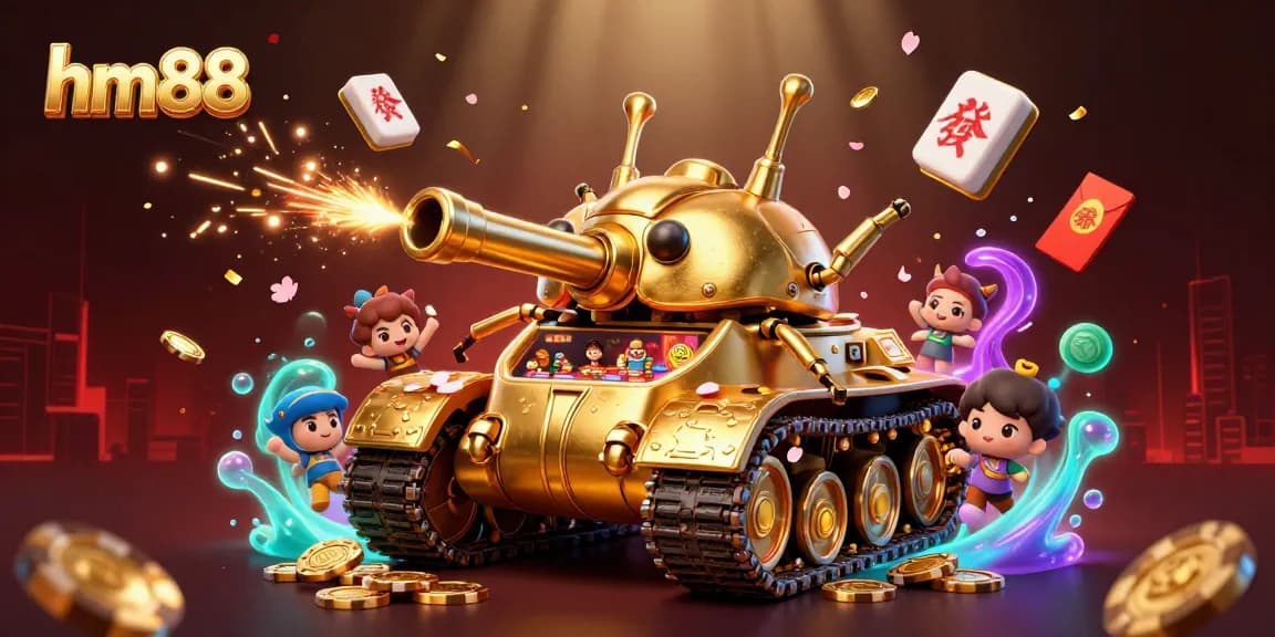 Engage with the thrilling world of hm88, featuring a dynamic casino scene in a golden beetle tank.