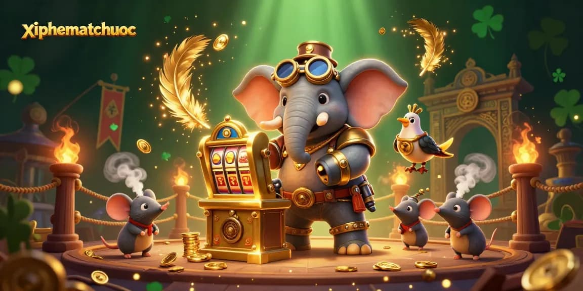 xiphematchuoc slots come to life in a steampunk-inspired casino showdown with engaging characters and vibrant action.
