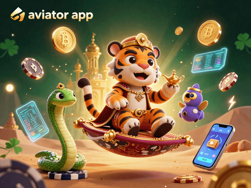 Engage with the excitement of the aviator app, featuring a 3D depiction of a sultan and genie in a vibrant casino setting.