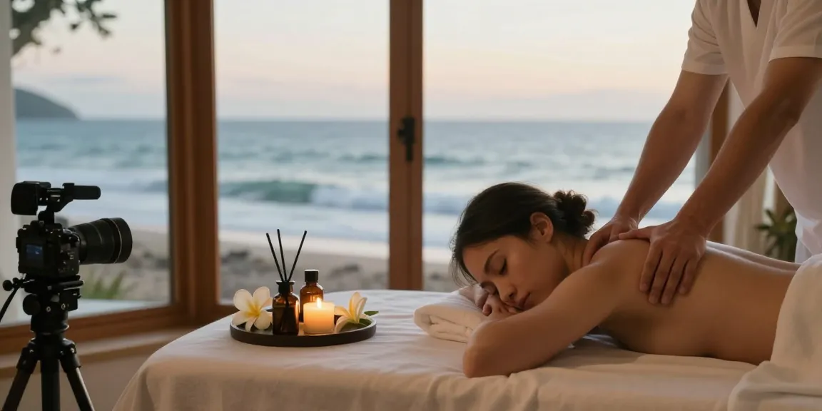 Experience 여수오피 with ocean view relaxation at a serene spa.