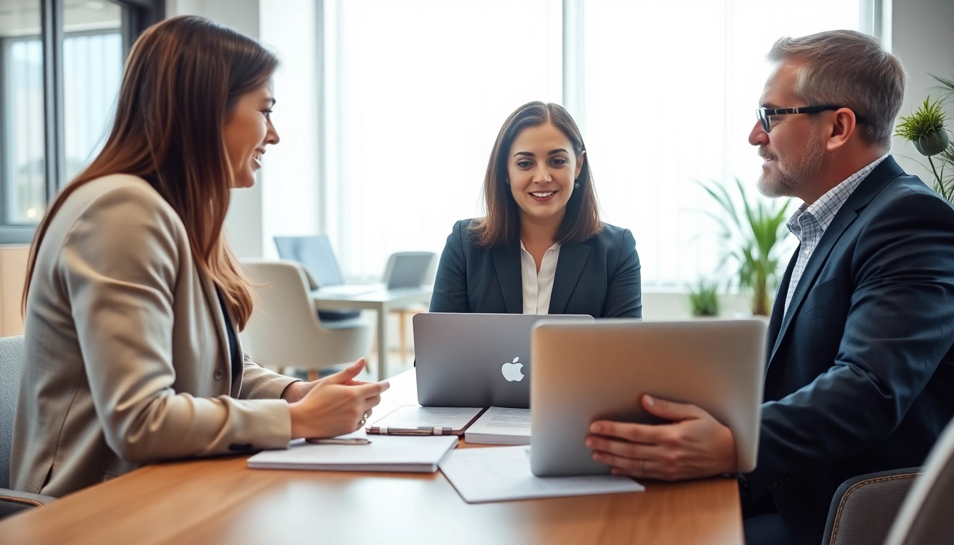 Enhance your journey with Career Coaching as a coach supports a client in a modern office.