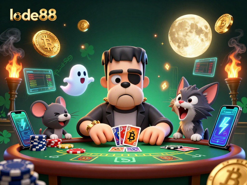 Join the fun at lode88 with Frankenstein bulldog poker dealer and ghostly surprises!