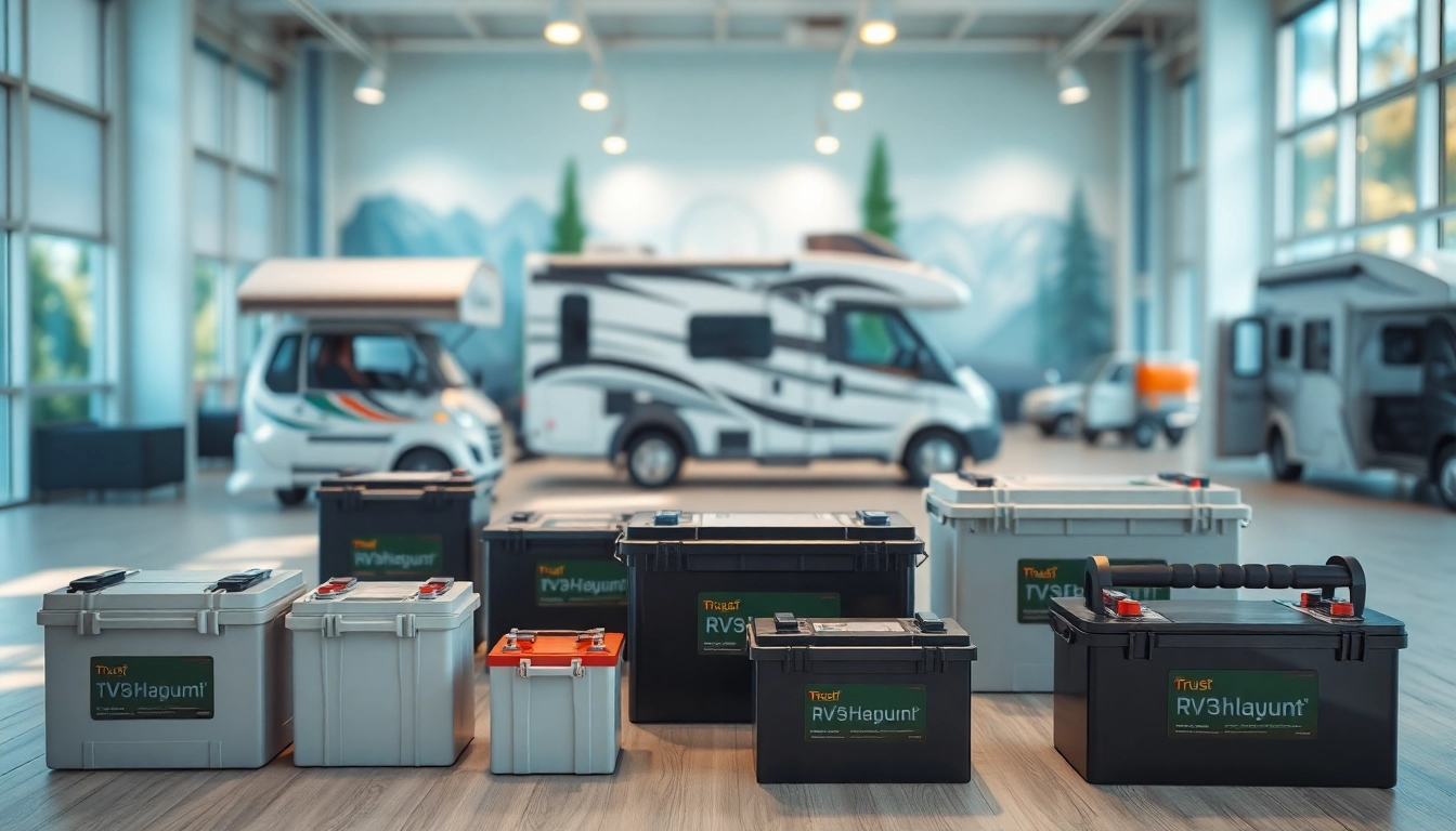 Explore quality lithium RV batteries displayed in a modern environment, showcasing advanced design features.