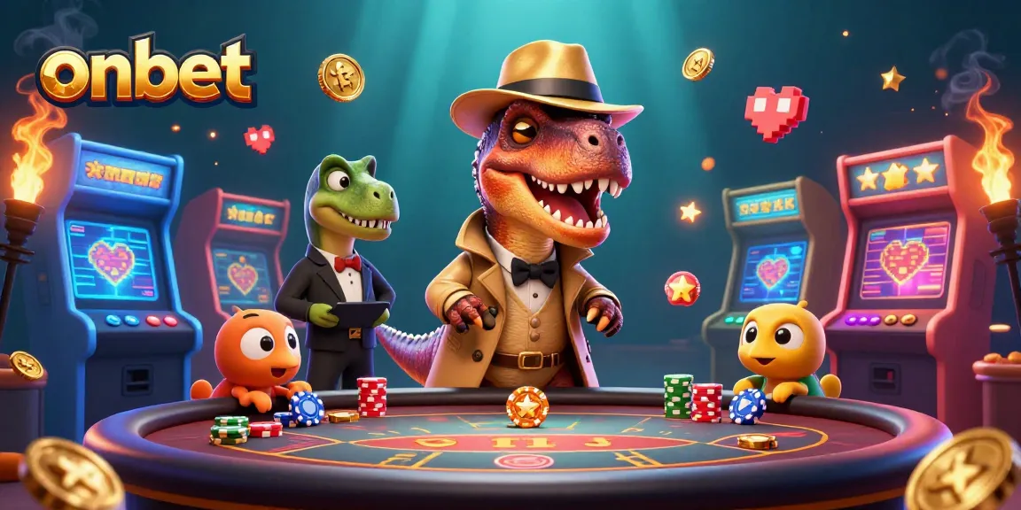 Experience thrilling gameplay at onbet with a velociraptor card counter and casino action.