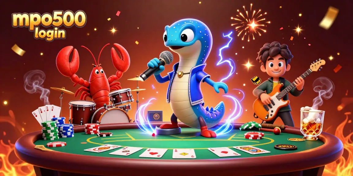 Engage with mpo500 login at the dynamic underwater casino featuring vibrant characters and gaming elements.