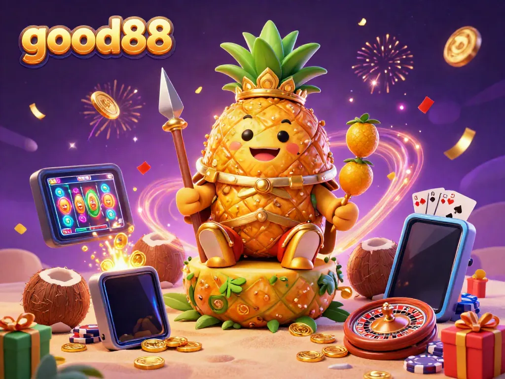 Experience thrilling gameplay with good88, featuring dynamic casino elements and vibrant characters.