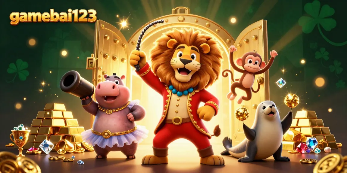 Experience thrilling gameplay and rich rewards with gamebai123, featuring vibrant casino elements in a dynamic scene.