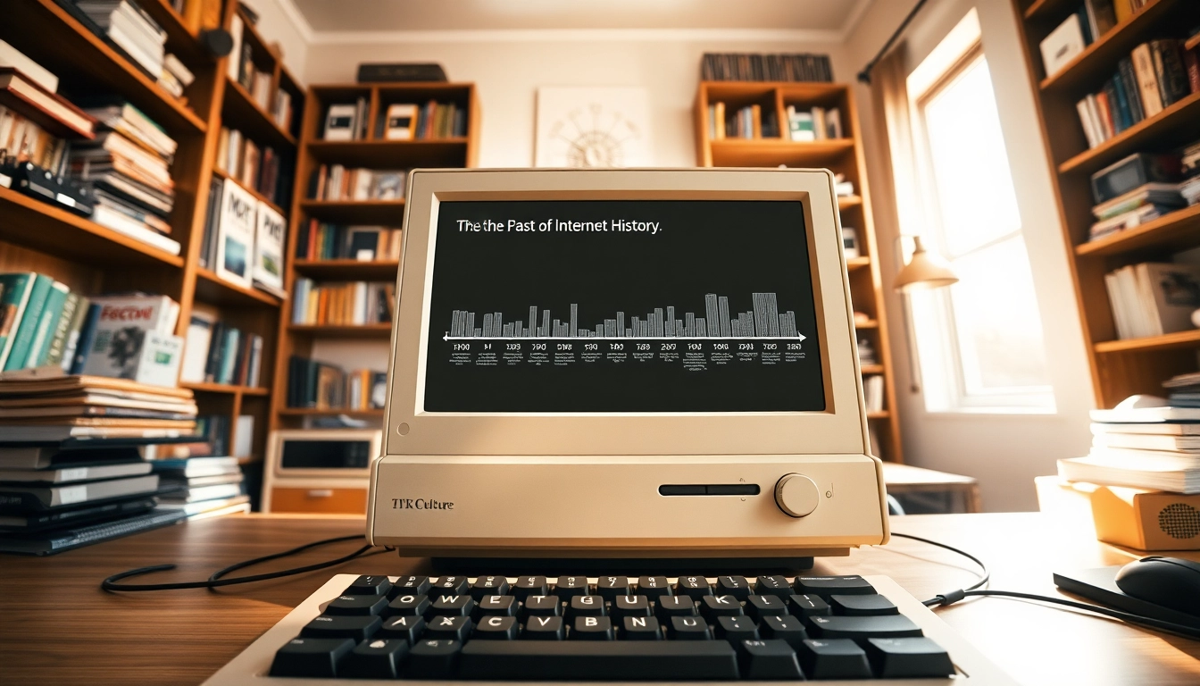 Discover the evolution of internet history with a vintage computer setup showcasing nostalgia.