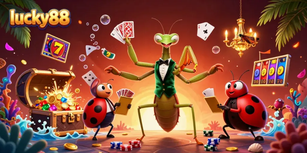 Engage in thrilling gameplay at lucky88 while enjoying vibrant 3D visuals of casino elements.
