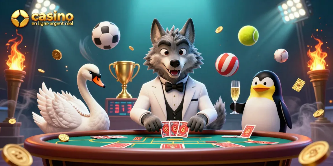 Plongez dans le monde du casino en ligne argent réel avec des personnages animés au baccarat.